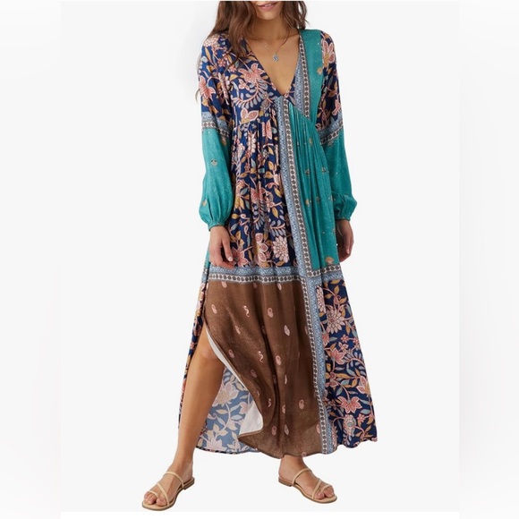 NWT O'Neill Kavali Floral Maxi Dress Sz XS - Picture 1 of 10